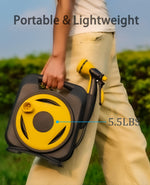 Load image into Gallery viewer, Garden Hose with Reel 50ft Expandable Water Hose with 8 Pattern Nozzle, Fits 1/2" &amp; 3/4" Threaded Faucets,Lightweight &amp; Flexible for Garden,Car Wash,Pet Bath,Patio Cleaning,Durable Anti-Leak Design