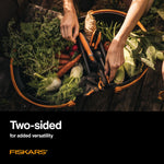 Load image into Gallery viewer, Fiskars Garden Harvest Basket - Container for Gardening and Harvesting with Tool Caddy - Harvesting Basket Doubles as a Colander for Vegetables and Fruits - Garden Accessories